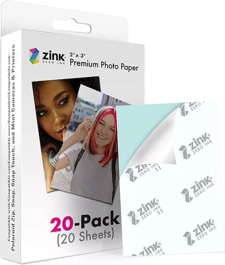 Polaroid Φωτογραφικό Χαρτί Instant 5x7.6 για Εκτυπωτές Zink 20 Φύλλα