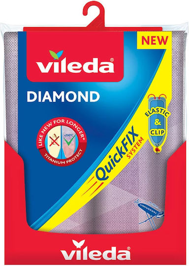 Vileda Diamond Ironing Board Cover Pink 130x45cm