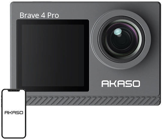 Akaso Brave 4 Pro Action Camera 4K Ultra HD Underwater (with Case) with Touch Screen 1.4" Black