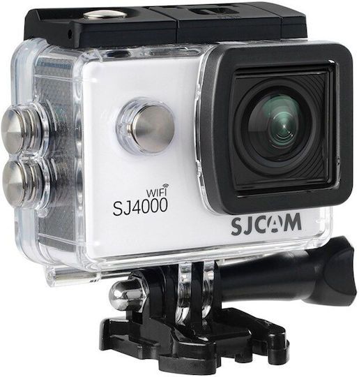 SJCAM SJ4000 Air 32ГБ Екшън камера 4K Ultra HD Водоустойчива (с Калъф) с Екран 2" и Wi-Fi Бял