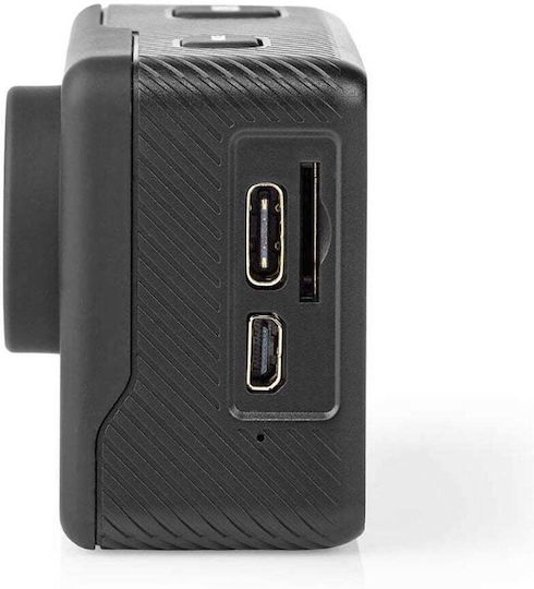 Nedis ACAM51BK Action Camera 4K Ultra HD Υποβρύχια (με Θήκη) με Οθόνη 2" και Wi-Fi Μαύρη