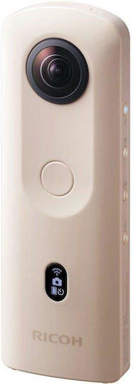 Ricoh Theta SC2 Action Camera Full HD (1080p) Λήψης 360° Υποβρύχια (με Θήκη) και Wi-Fi Μπεζ