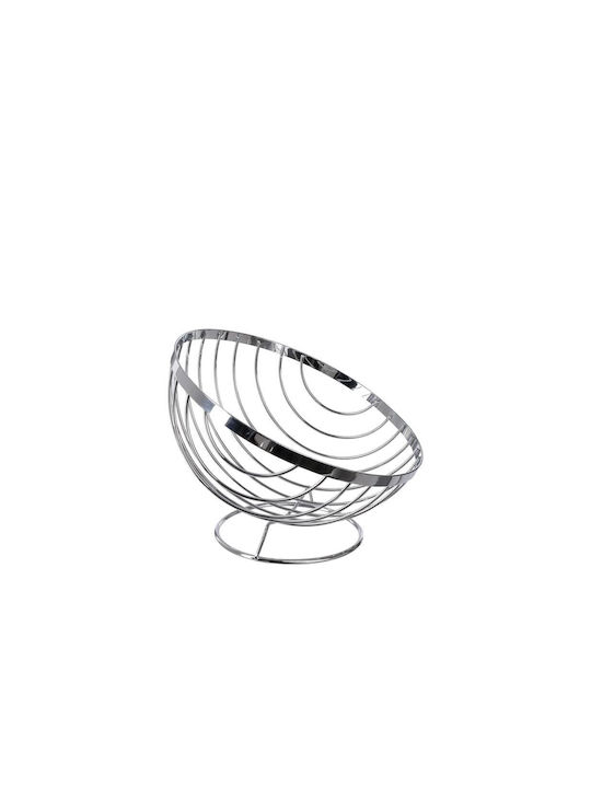 Click Obstschale Metallisch Silber 26x24x21cm