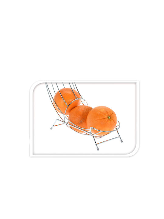 Excellent Houseware Φρουτιέρα Μεταλλική Ασημί 31x11x44εκ.