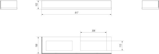 Kratki Delta/L/900/Szyba Προστατευτικό Τζάμι για Τζάκι Βιοαιθανόλης