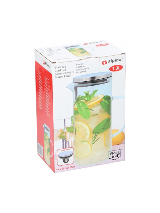 Alpina Appliances Κανάτα Σερβιρίσματος Γυάλινη 1300ml