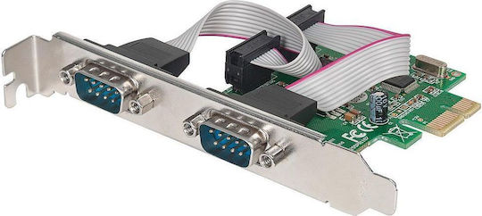 Manhattan Κάρτα PCIe σε 2 θύρες RS232 DB9 Serial