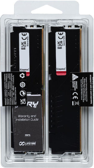 Kingston Fury Beast Black EXPO DDR5 32GB RAM με 2x16GB Modules και Ταχύτητα 6000 για Desktop