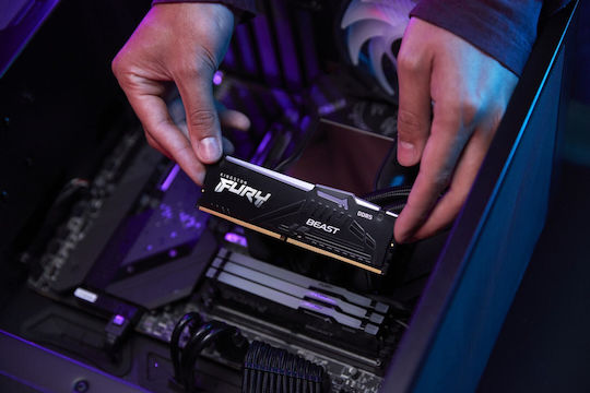 Kingston Fury Beast RGB DDR5 32GB RAM με 2x16GB Modules και Ταχύτητα 6000 για Desktop
