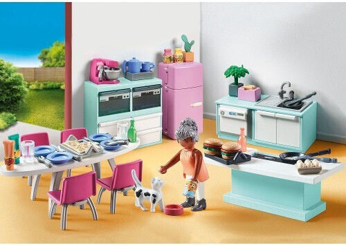Playmobil MyLife Modern Kitchen With Dining Room for 4-10 years old