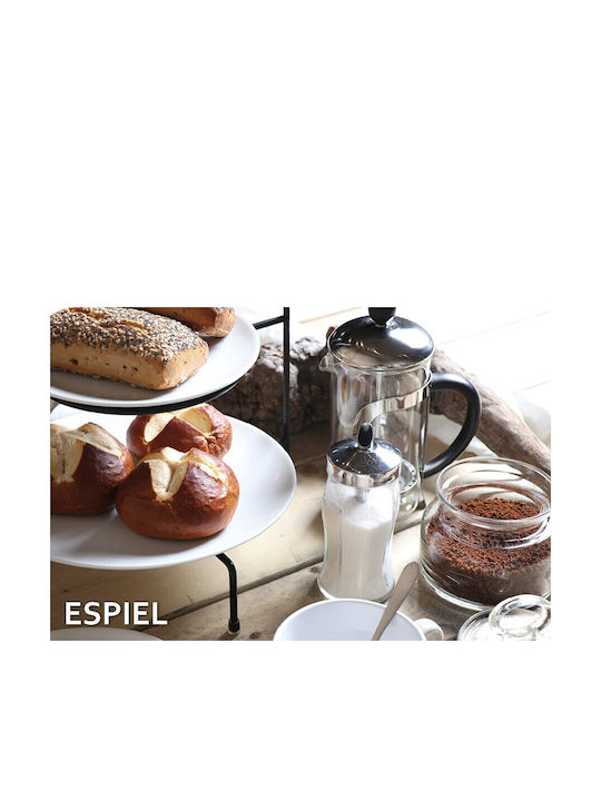 Espiel Metallic Dessert Tower Stand with 2 Tiers Black Ø13cmxY22cm 21.5x21.5x22cm
