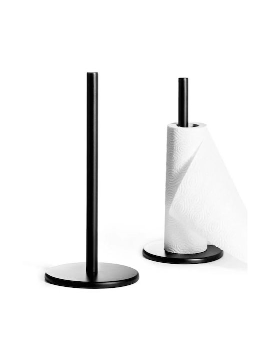 Metallic Black Paper Towel Holder 15x15x34cm A12405530