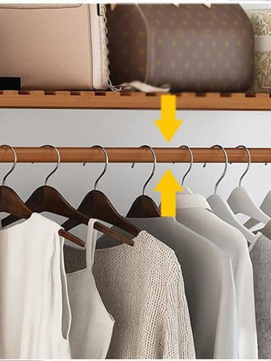 Next Floor Garment Rack made of Wood Brown 160x40x140cm