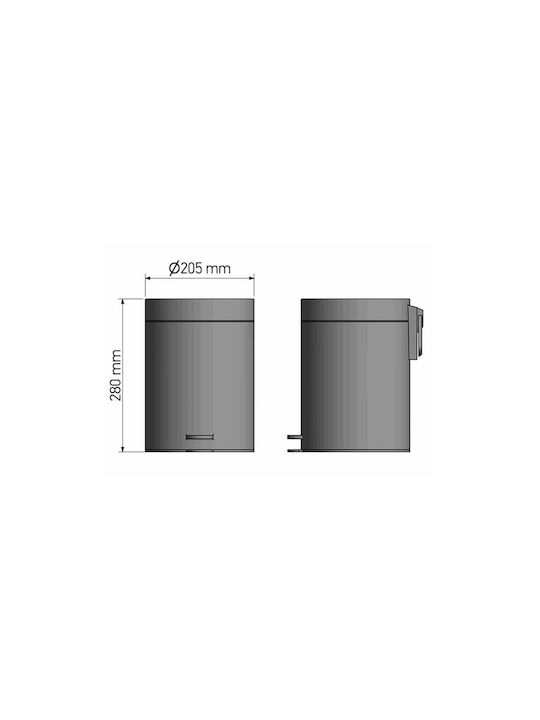 Sanco Inox Bathroom Basket Soft Close 5lt Bronze