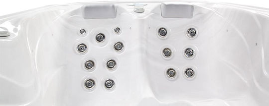 Astral Pool Mars Spa Freistehende Badewanne Bioethanol Kamine im Freien mit Hydrotherapie 213x160cm