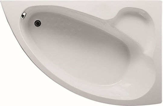 Acrilan Shell Acrylic Right Corner Bathtub with Hydromassage 155x100cm