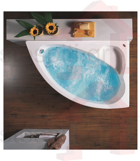 Acrilan Scoică Cadă de baie colț cu montaj dreapta Acrilic cu hidromasaj 155x100cm
