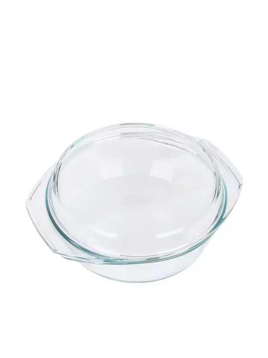 Simax Oală Rotundă de Sticlă cu Capac de Sticlă 27x27cm 1buc