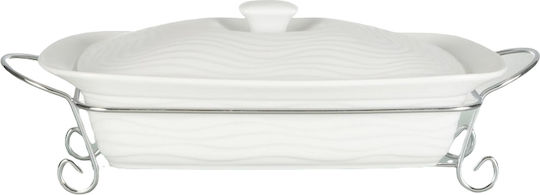 Cryspo Trio Waves Γάστρα Οβάλ από Πορσελάνη 42x42cm