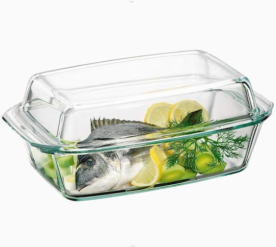 Simax Oală Dreptunghiulară de Sticlă cu Capac de Sticlă 37.5x22.5cm 1buc