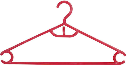 Plastic Clothes Hanger Red 6pcs