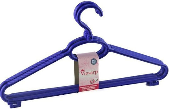 Viosarp Plastic Clothes Hanger Blue 3pcs