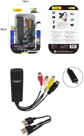 Andowl Q-HD31 Video Capture for Laptop / PC USB-A