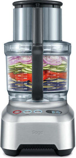 Sage Kitchen Wizz 15 Pro Πολυμίξερ 2000W με Κάδο 3.7lt και Κανάτα Μπλέντερ Ασημί
