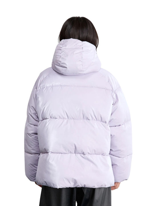 Ellesse Kurz Damen Puffer Jacke für Winter Purple