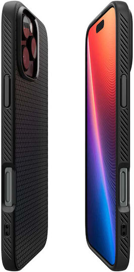 Spigen Liquid Air Umschlag Rückseite Silikon 0.3mm Matte Black (iPhone 17 Pro / iPhone 16 Pro)