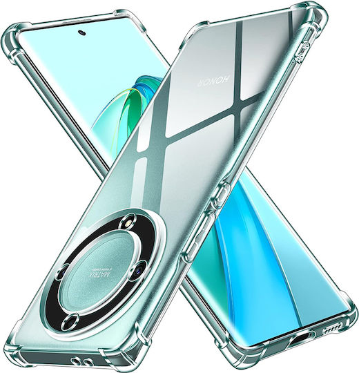 Techsuit Shockproof Clear Umschlag Rückseite Silikon mit Band Transparent (Honor Magic5 Lite)