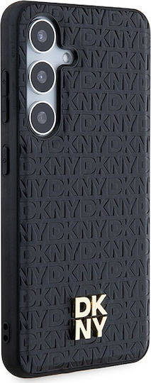 DKNY Pattern Umschlag Rückseite Kunststoff / Leder Schwarz (Galaxy S24)