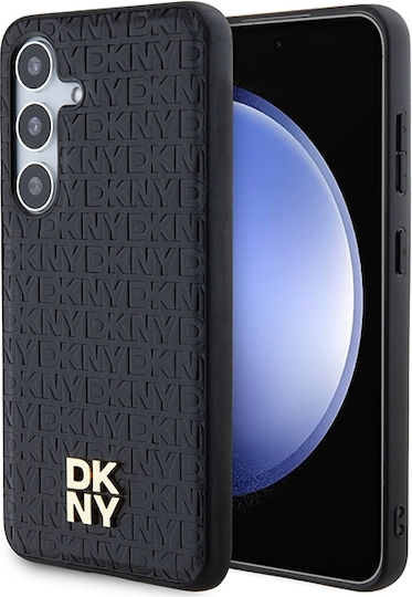 DKNY Pattern Umschlag Rückseite Kunststoff / Leder Schwarz (Galaxy S24)