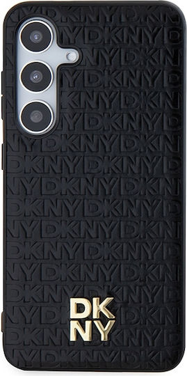 DKNY Pattern Umschlag Rückseite Kunststoff / Leder Schwarz (Galaxy S24)