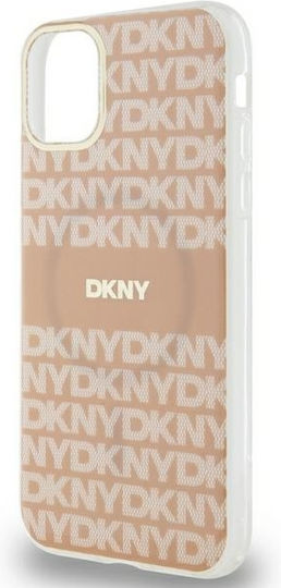 DKNY Iml Mono & Stripe Magsafe Case Umschlag Rückseite Kunststoff Rosa (iPhone 11, iPhone XR)