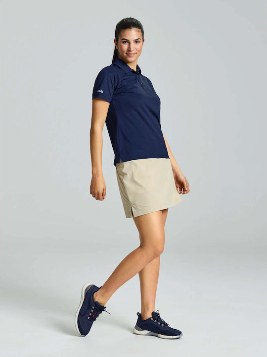 Slam Women's Athletic Polo Blouse Fast Drying Blue