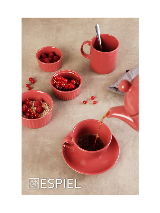 Espiel Essentials Στρογγυλό Πυρίμαχο Σκεύος για Σουφλέ Κεραμικό 10x10x10cm 6τμχ