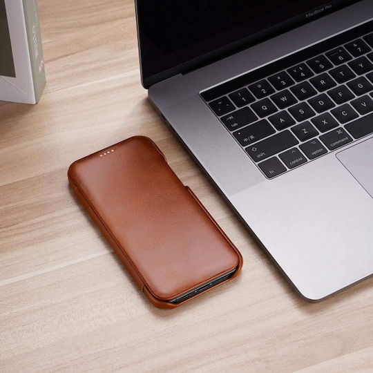iCarer Back Cover Leather Waterproof Brown (iPhone 12 Pro Max)
