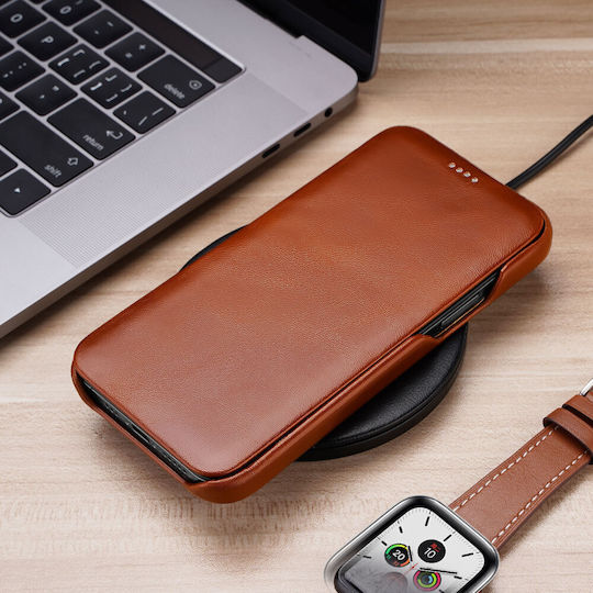 iCarer Back Cover Leather Waterproof Brown (iPhone 12 Pro Max)