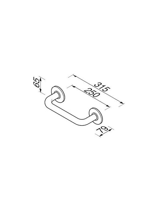 Geesa Standard-Hotelia 131/25 Mâner de Baie Robinete pentru persoane cu dizabilități 25cm Chrome