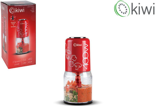 Kiwi S2211859 Mini Tocător Multi 400W Cu Recipient 500ml Roșu