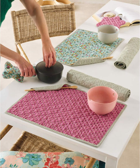Kentia Fusion Kitchen Pot Holders Set Fabric Green 2pcs
