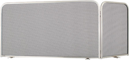 Zogometal Metallic Fireplace Screen with 2 Panels 80x35x50cm Black