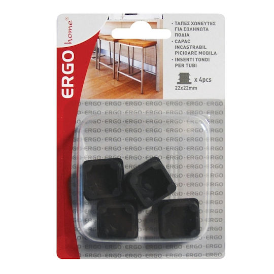 ERGOhome 570606.0003 Square Felts with Sticker 22x22mm 4pcs