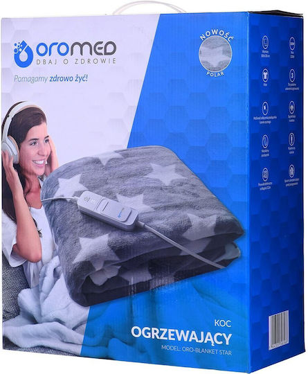 Oromed Ημίδιπλη Ηλεκτρική Κουβέρτα Γκρι 130x180εκ.
