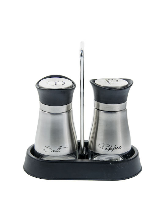 Karvounis Salt and Pepper Set Glass with Stand 2pcs