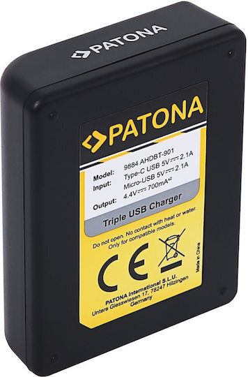 Patona AHDBT-901 Charger for GoPro Hero 9 / Hero 10 / Hero 11