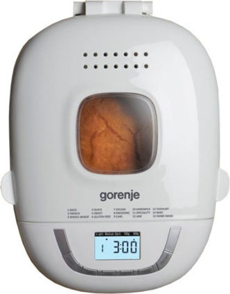 Gorenje Brotbackautomat mit 550W Leistung und 900gr Kapazität mit 15 Programmen