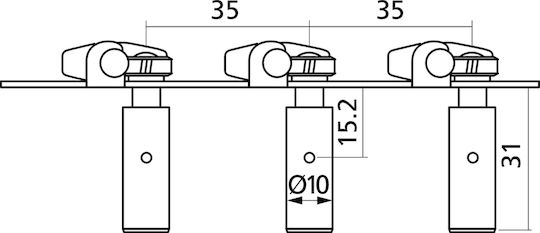 Yellow Parts Tuning pegs for Bass Nickel
