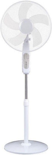Brand 1205 Pedestal Fan 45W with 40cm Diameter Remote Control White